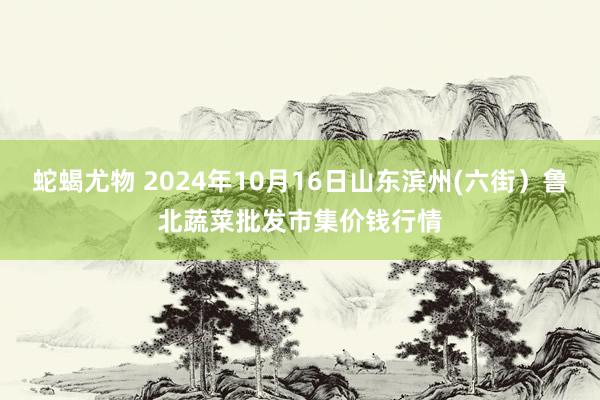 蛇蝎尤物 2024年10月16日山东滨州(六街)鲁北蔬菜批发市集价钱行情