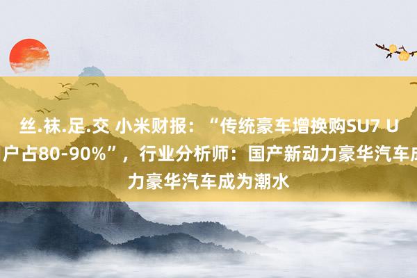 丝.袜.足.交 小米财报：“传统豪车增换购SU7 Ultra的用户占80-90%”，行业分析师：国产新动力豪华汽车成为潮水