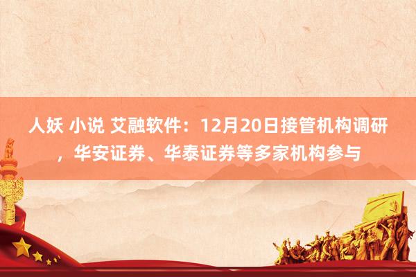 人妖 小说 艾融软件：12月20日接管机构调研，华安证券、华泰证券等多家机构参与